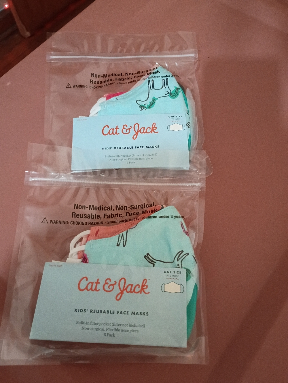 🌞 7 for $12 Cat & Jack Kids' Reusable Face Masks - 2 Packs 10 Masks Total